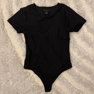 House of Harlow Ribbed Black Bodysuit Size M (fits like small)